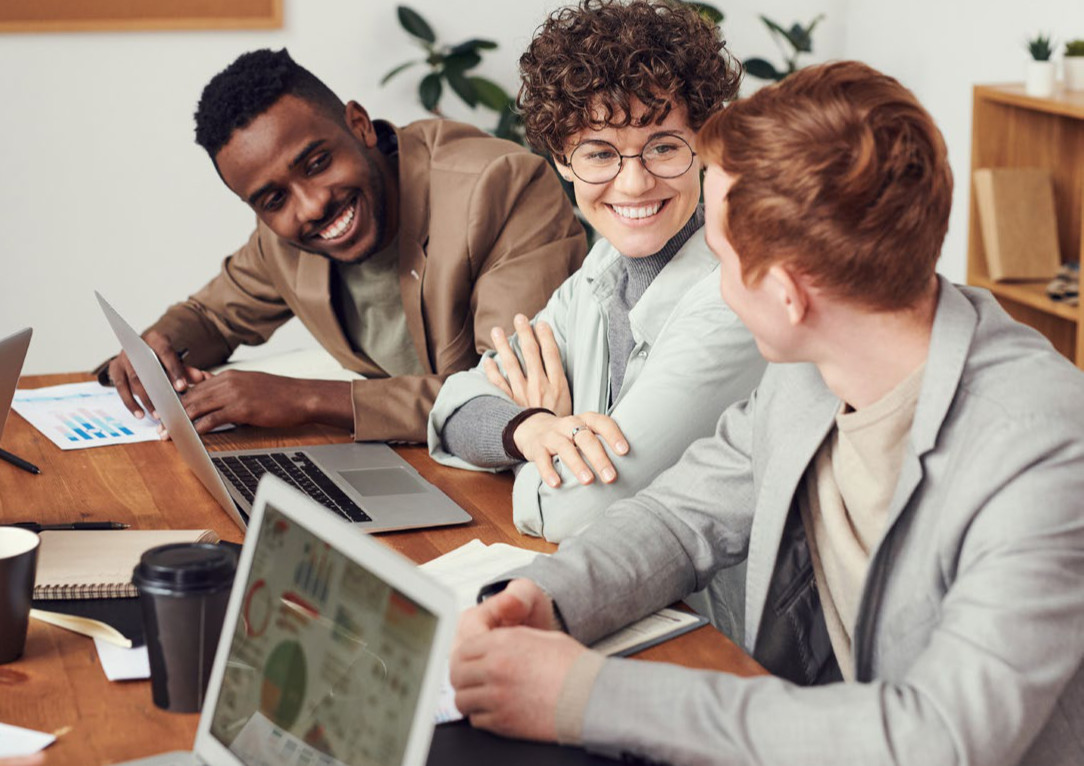 People working and collaborating